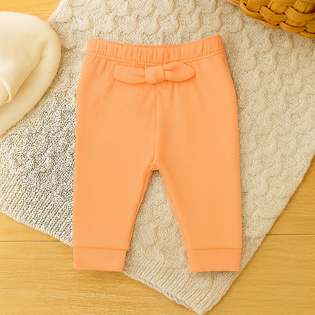 Rainy Бебешки дълъг панталон с джоб и панделка 62-92 см. праскова