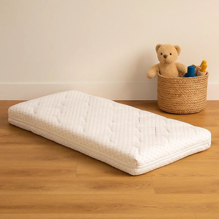 Rainy Бебешки матрак за люлка Ева 42х90х6 см Сребърни нишки