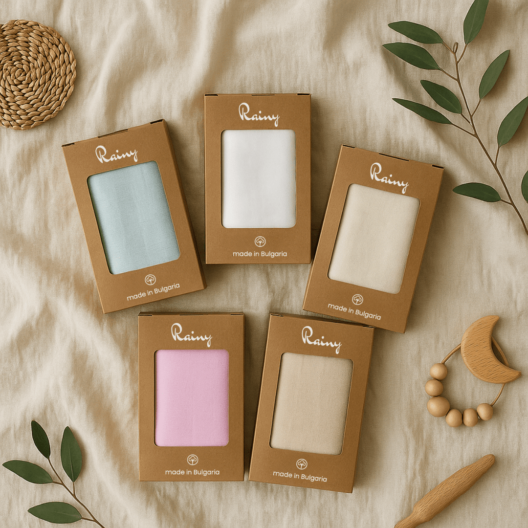 Rainy Бебешко муселиново одеяло 100/100 бял