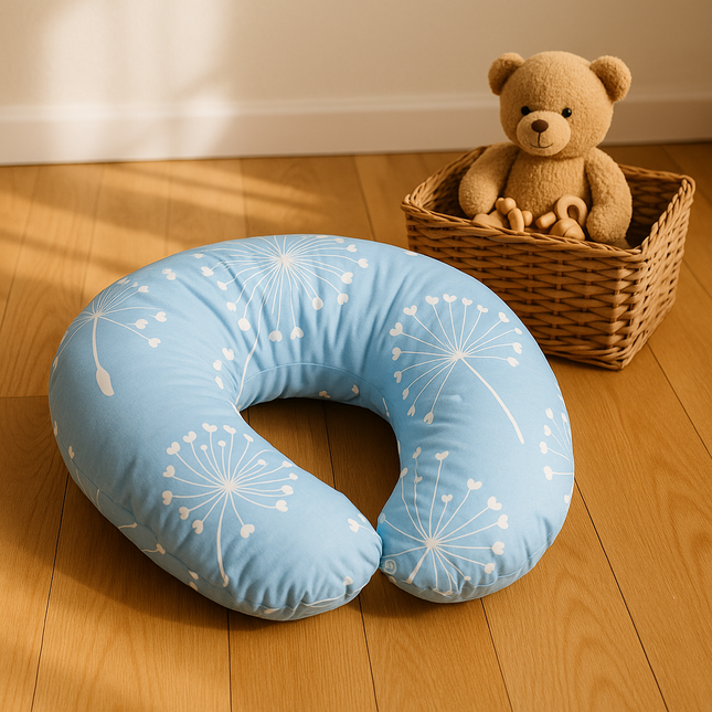 Rainy Възглавница за кърмене Сини глухарчета