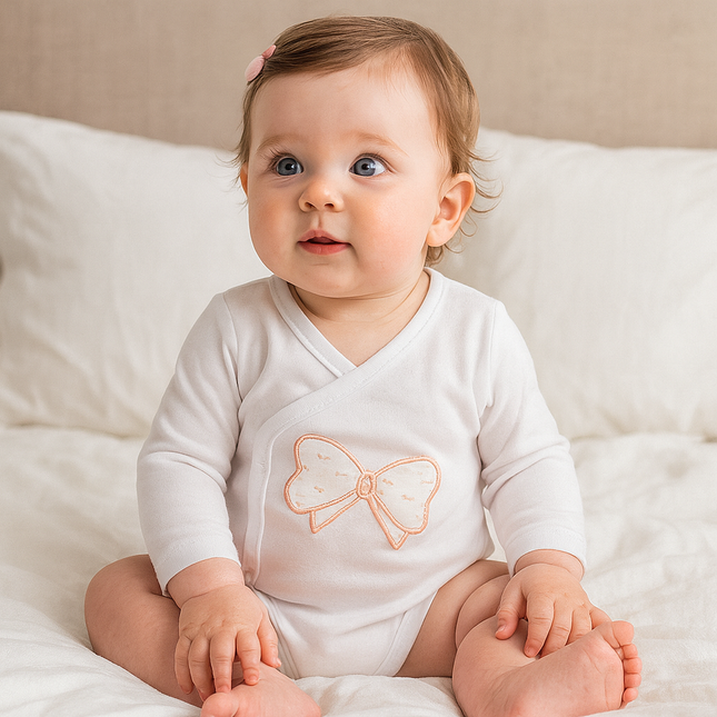 Rainy Бебешко боди Панделка със странично закопчаване 48-68 см. бял