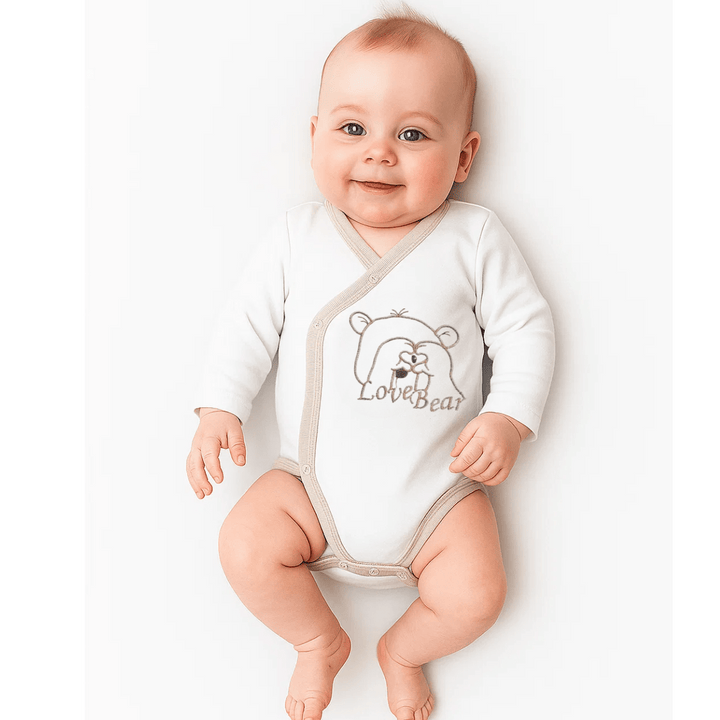 Rainy Бебешко боди с дълъг ръкав 56 - 68см. Love Bear