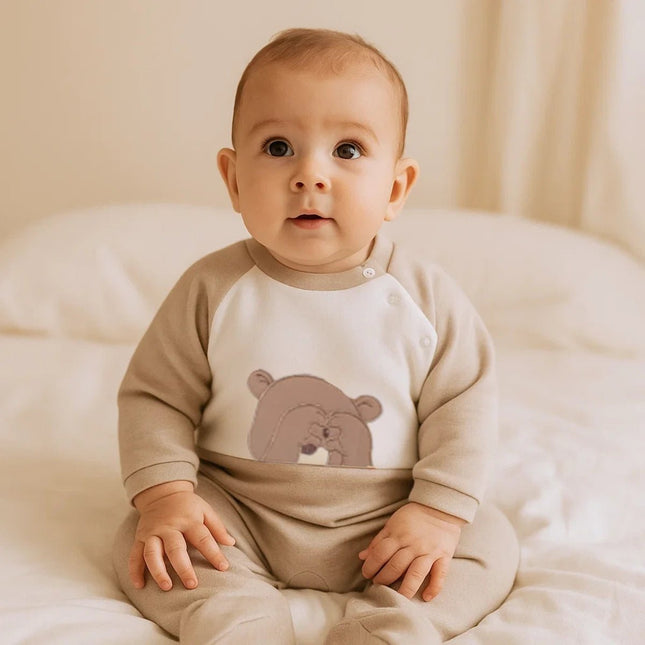 Rainy Бебешки гащеризон Love Bear с дълъг ръкав 56-68см.