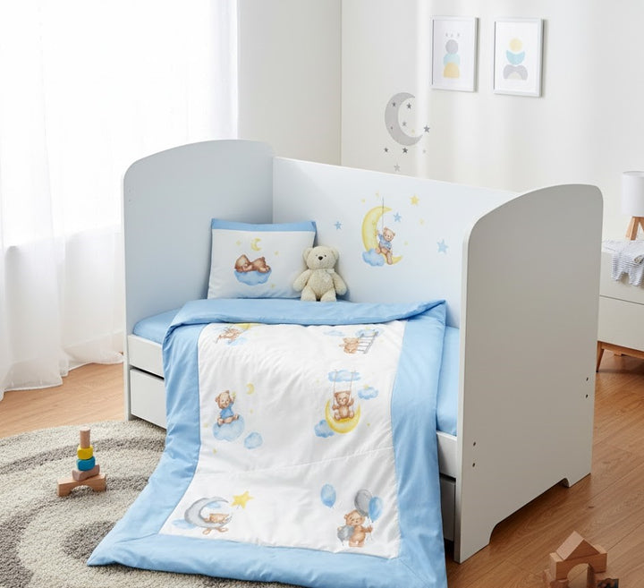 Rainy Бебешки спален комплект 3 части Baby Bear One size син