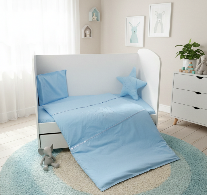 Rainy Бебешки спален комплект 6 части 60х120 см. Звезда с мече