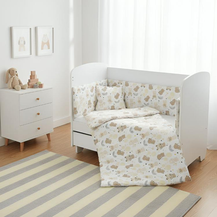 Rainy Бебешки спален комплект 5 части 60х120 см. Мече с балони