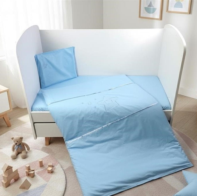 Rainy Бебешки спален комплект 3 части 60х120 см. Звезда с мече