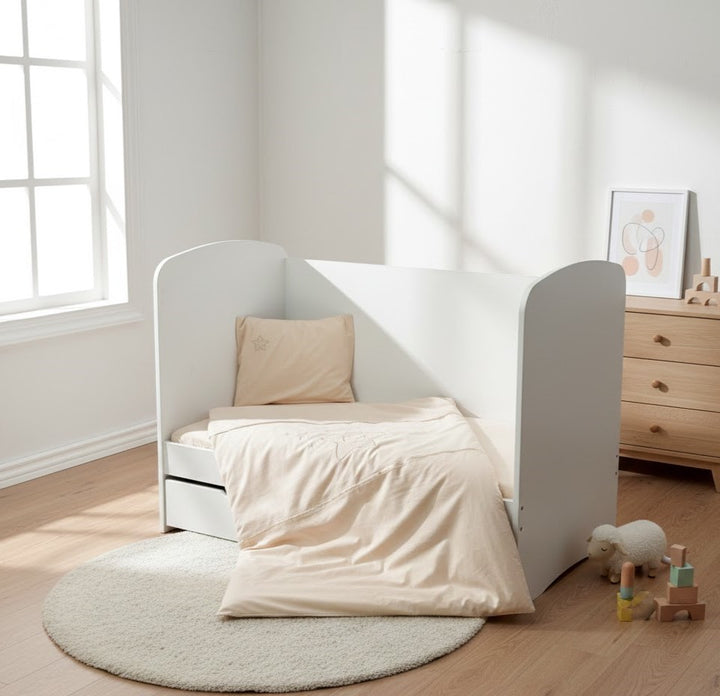 Rainy Бебешки спален комплект 3 части 70х140 см. Звезда с мече бежов