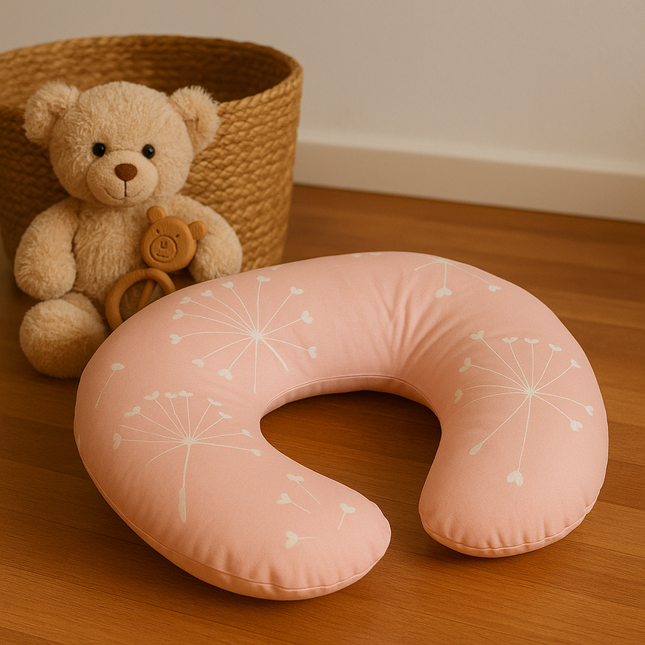 Rainy Възглавница за кърмене Розови глухарчета