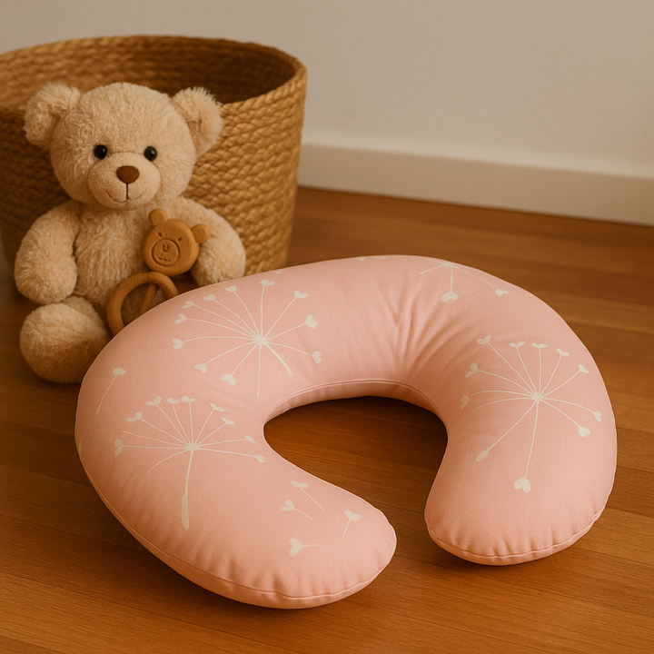 Rainy Възглавница за кърмене Розови глухарчета