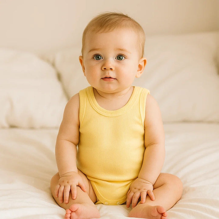 Rainy Бебешко боди потник 48-80см. жълт