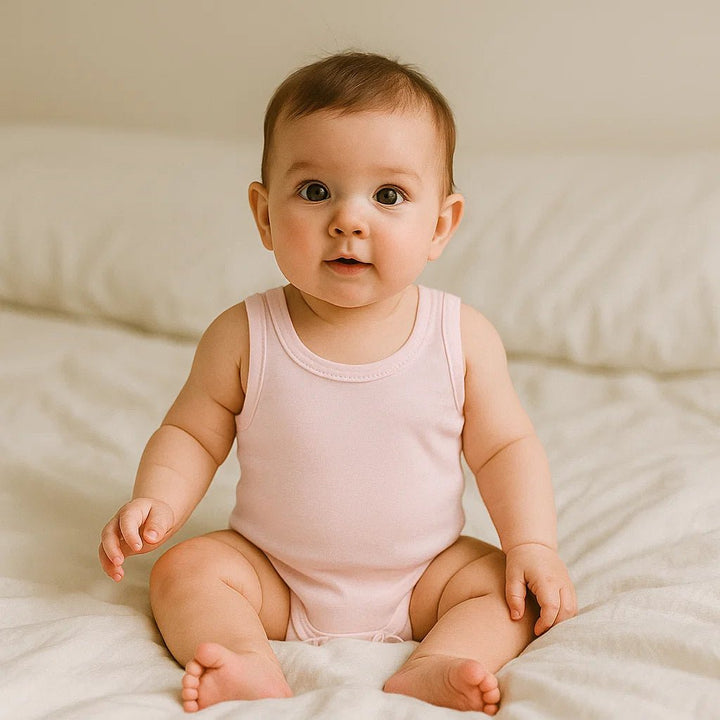 Rainy Бебешко боди потник 56-86см. розов