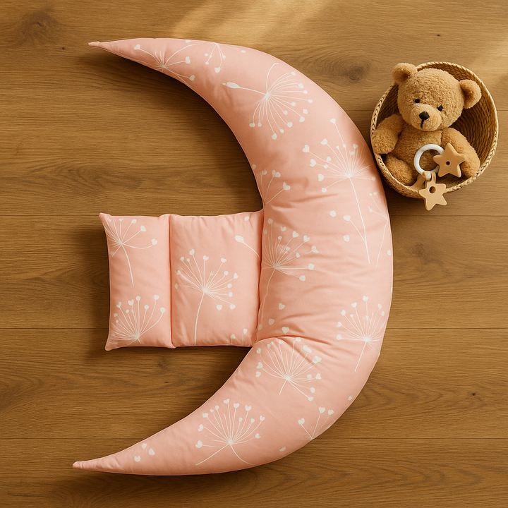 Rainy Възглавница за кърмене 10в1 Розови глухарчета