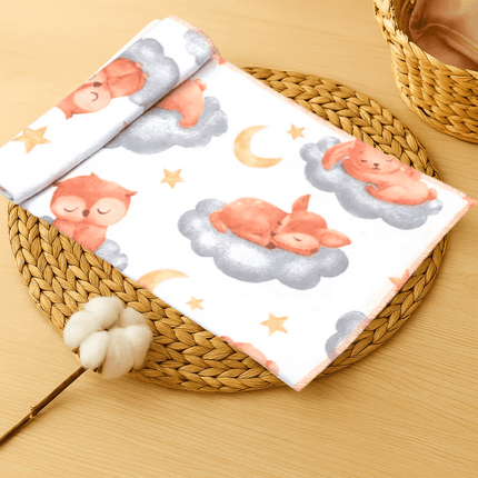 Rainy Бебешка пелена бархетна 80х35 см. Бухалче на облак