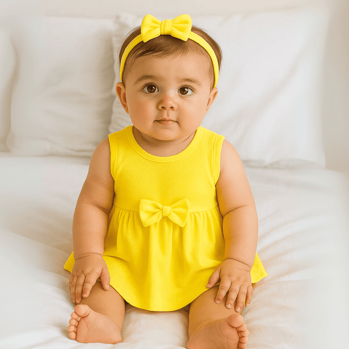 Rainy Бебешка рокля 62 - 92 см. лимон