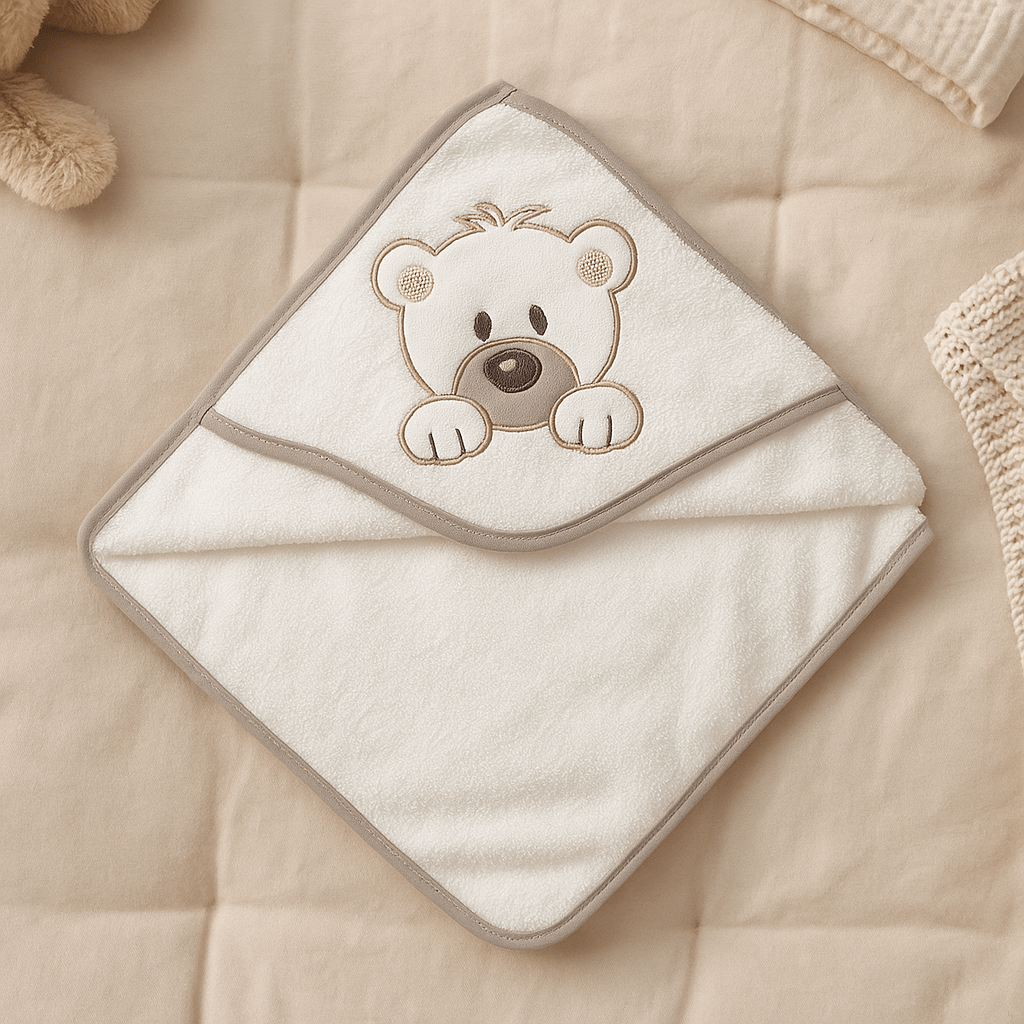 Rainy Бебешка хавлия с качулка 80х80 см. Мече