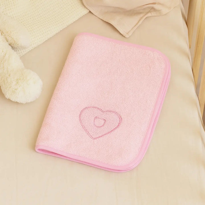 Rainy Хавлиена кърпа Сърце с мече 30х50 см. розов