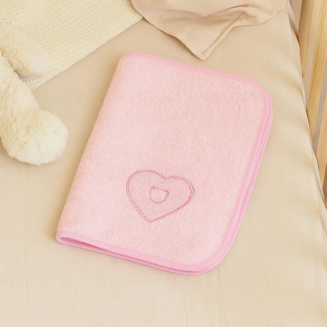 Rainy Хавлиена кърпа Сърце с мече 40х60 см. розов