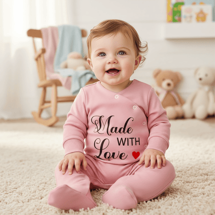 Rainy Бебешки гащеризон Made with love 56 - 80 см. пепел от рози