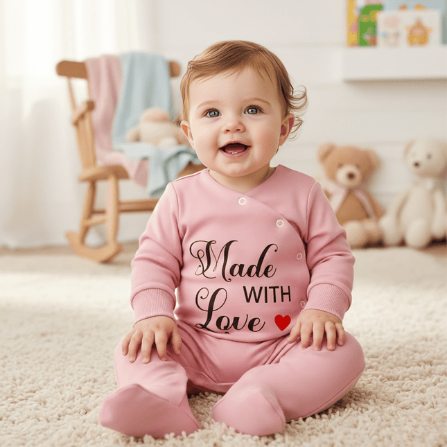 Rainy Бебешки гащеризон Made with love 56 - 80 см. пепел от рози