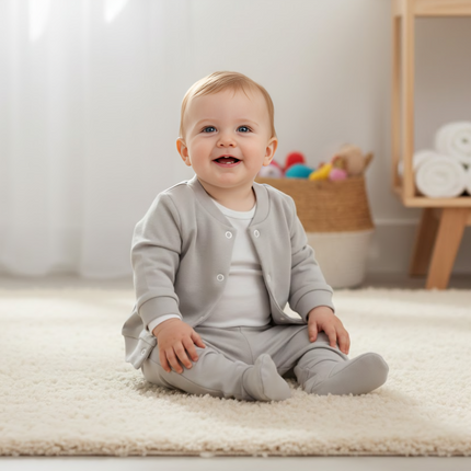 Rainy Бебешки комплект 2 части Жилетка с ританка 48-68 см. топло какао