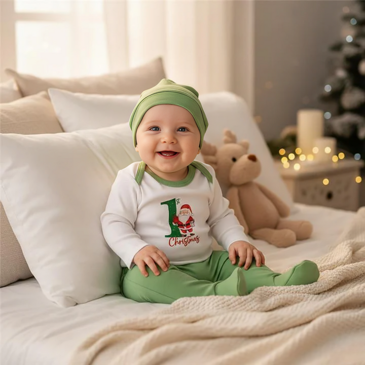 Rainy Бебешки комплект от 3 части 1st Christmas 56-62 см. гора