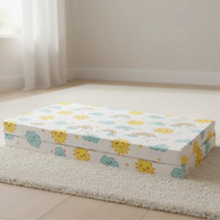 Rainy Бебешки сгъваем матрак 90х90 см. Дъга на облак