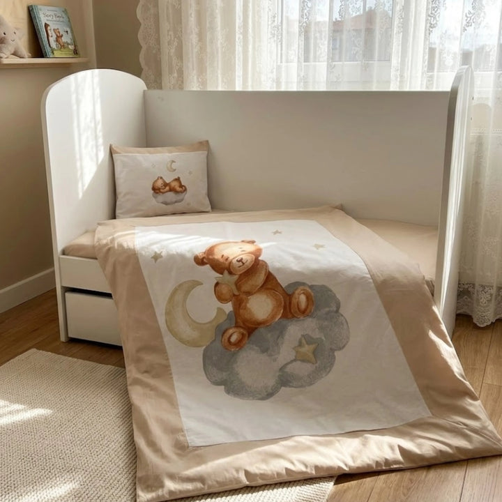 Rainy Бебешки спален комплект 5 части Baby Bear One size бежов
