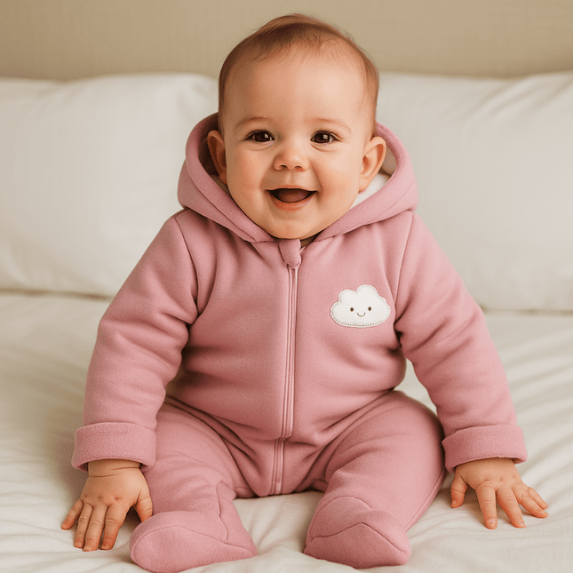 Rainy Бебешки ватиран гащеризон Облаче 56 - 80 см. лилав