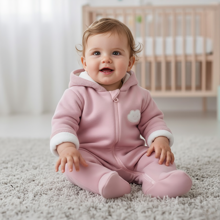 Rainy Бебешки ватиран гащеризон Облаче 56 - 80 см. лилав