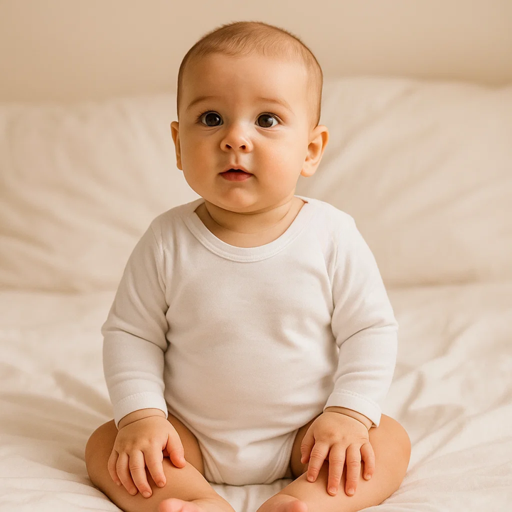 Rainy Бебешко боди с дълъг ръкав 56-62 см. екрю