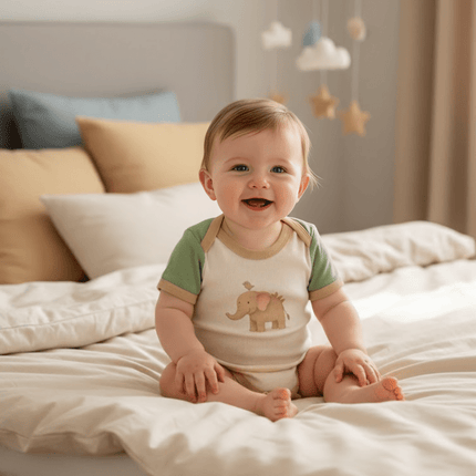 Rainy Бебешко боди с къс ръкав Сафари 48 - 62см.