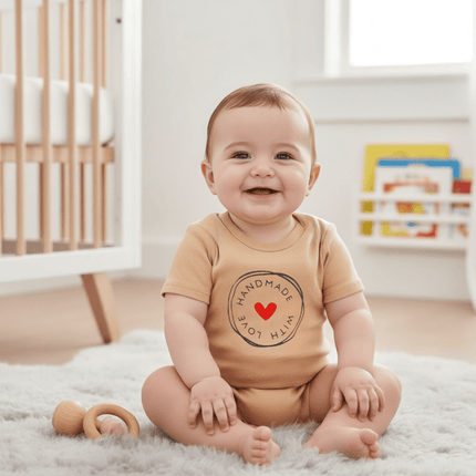 Rainy Бебешко боди с къс ръкав 48-86см. Handmade with love