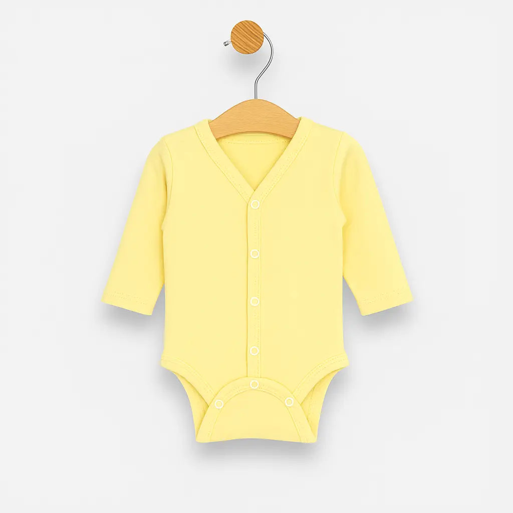 Rainy Бебешко боди с предно закопчаване Yellow 48 - 74см.