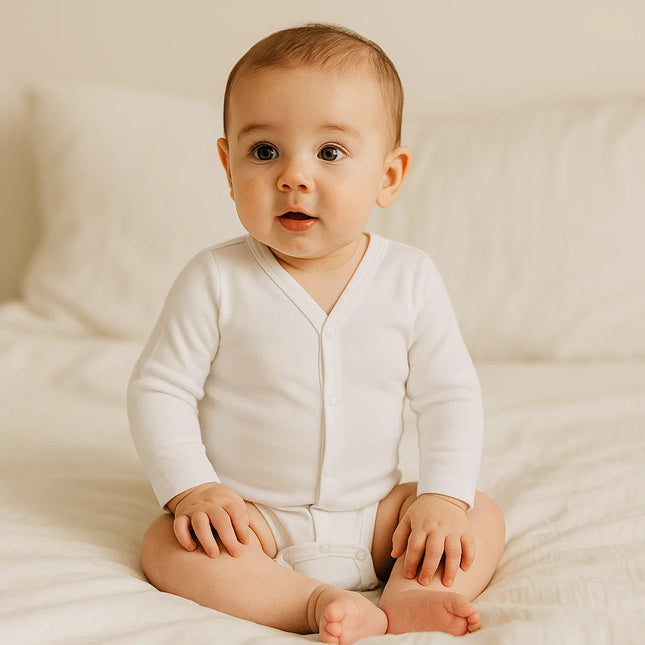 Rainy Бебешко боди Snowflake с предно закопчаване 48-74см.