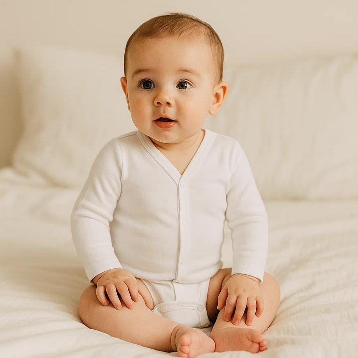 Rainy Бебешко боди Snowflake с предно закопчаване 48-74см.