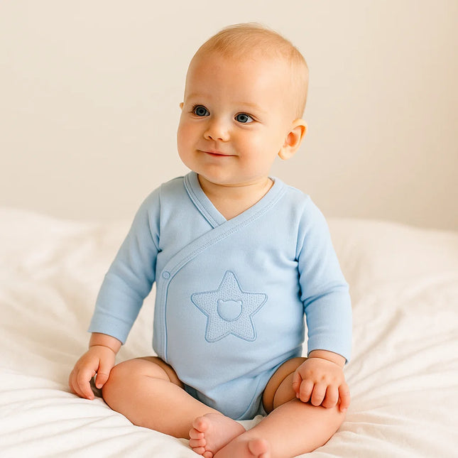 Rainy Бебешко боди с дълъг ръкав 48 - 62см. Звезда с мече