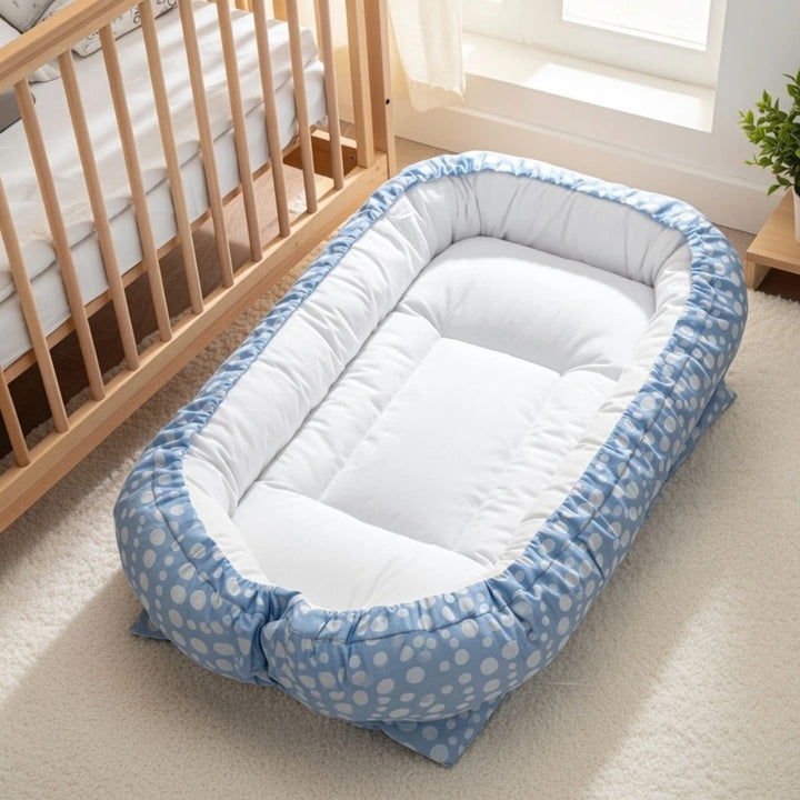 Rainy Бебешко антирефлуксно гнездо за новородено Лукс Бели точки