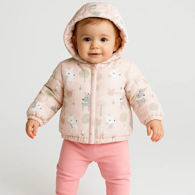 Rainy Бебешко Ватирано яке 62 - 92 см. Pink deer