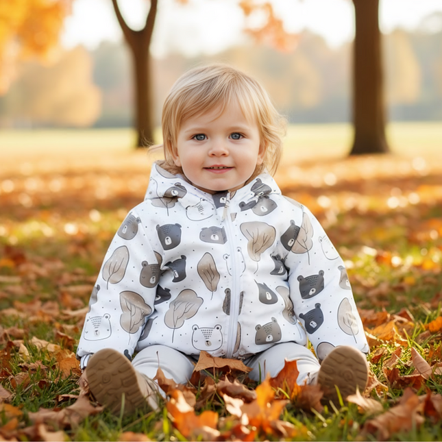 Rainy Бебешко Ватирано яке 62 - 92 см. Bears and trees