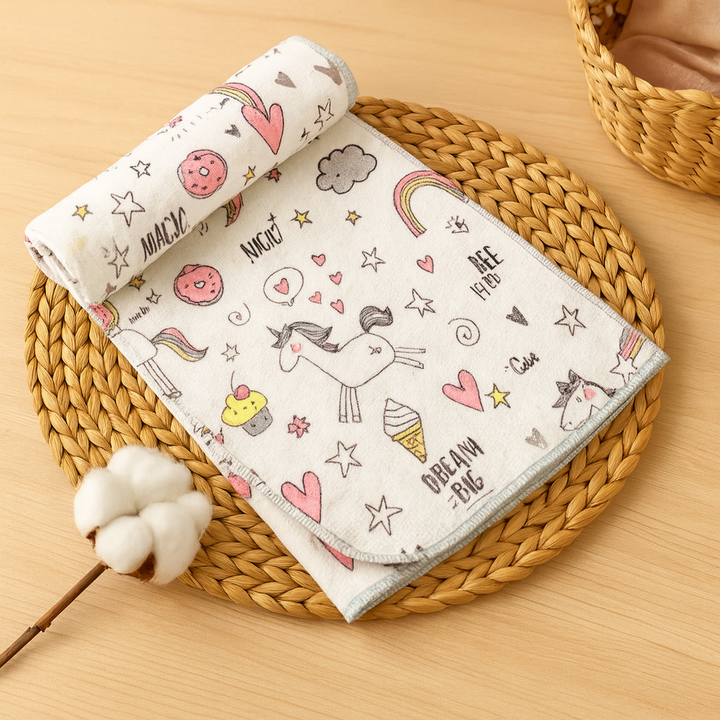 Rainy Бебешка пелена бархетна 120х120 см. Магически еднорог