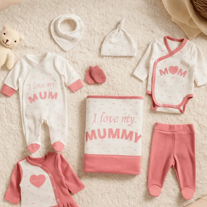 Rainy Бебешки комплект за изписване 8ч. I love my mummy