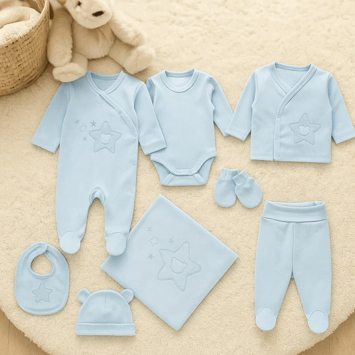 Rainy Бебешки комплект за изписване 8ч. Звезда с мече