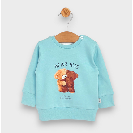 Rainy Бебешка блуза с дълъг ръкав Bear hug 62-92 см. аква
