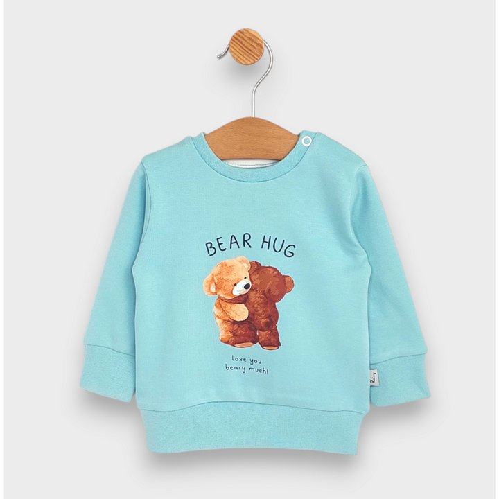Rainy Бебешка блуза с дълъг ръкав Bear hug 62-92 см. аква