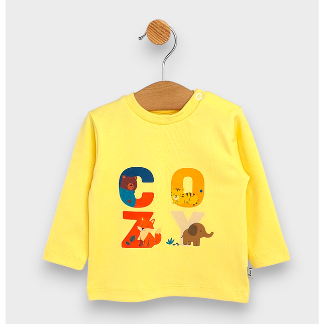 Rainy Бебешка блуза с дълъг ръкав Cozy 62-92 см. жълт