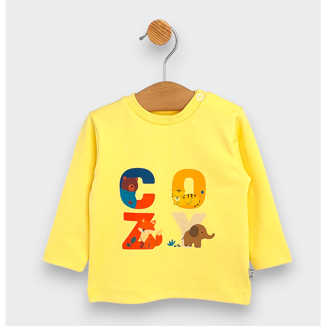 Rainy Бебешка блуза с дълъг ръкав Cozy 62-92 см. жълт