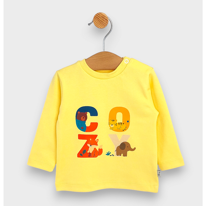 Rainy Бебешка блуза с дълъг ръкав Cozy 62-92 см. жълт