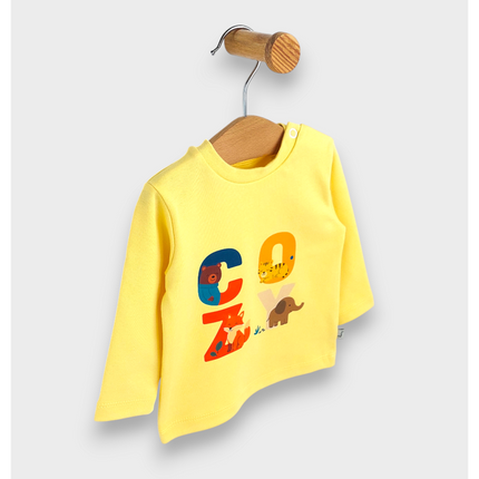Rainy Бебешка блуза с дълъг ръкав Cozy 62-92 см. жълт