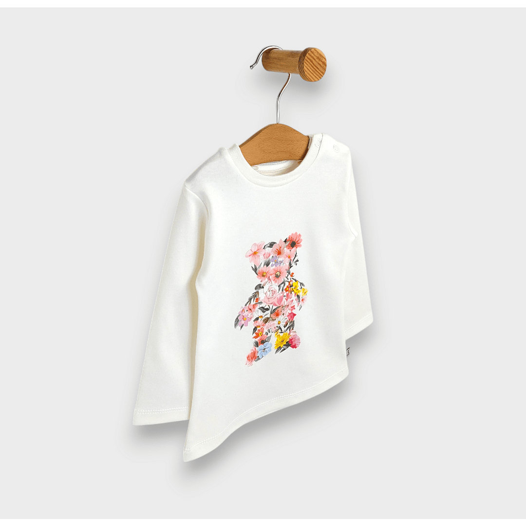 Rainy Бебешка блуза с дълъг ръкав Цветно мече 62-92 см. екрю